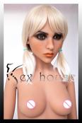 FREE SHIPPING 158cm light tan skin color real pussy silicone sex doll for sexshop full skeleton TPE sex doll from Automatic Woman